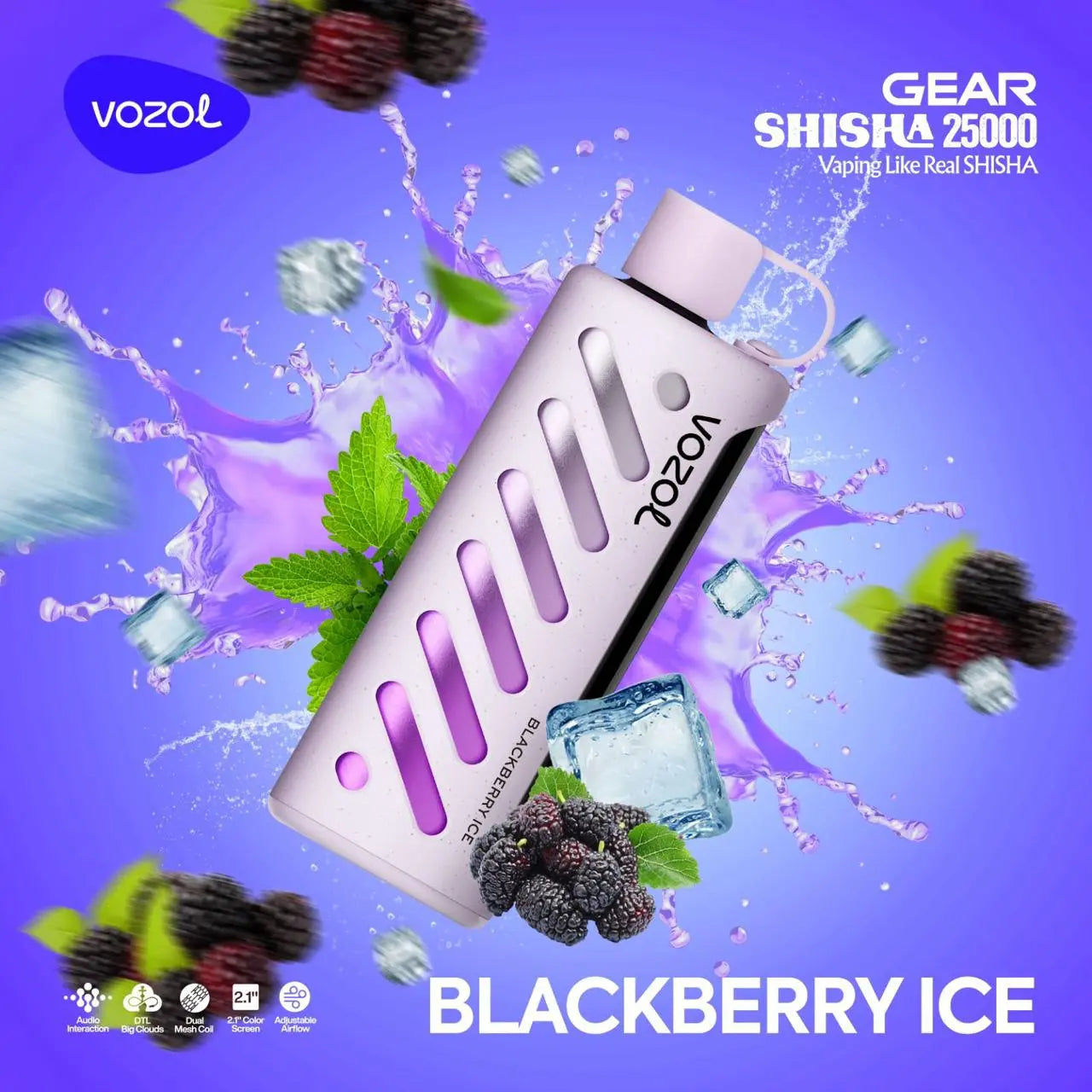 Vozol Gear Shisha 25000 Blackberry ice