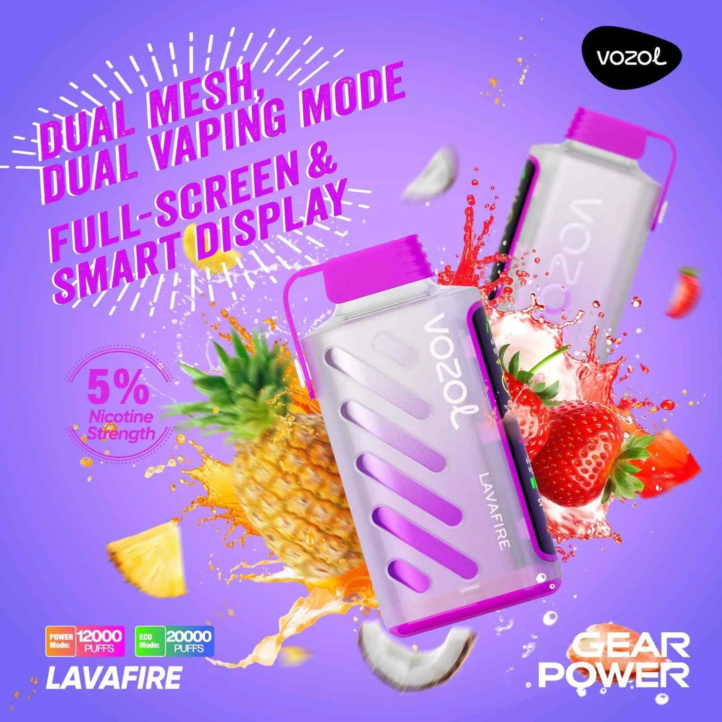 Vozol Gear Power 20000 Lavafire