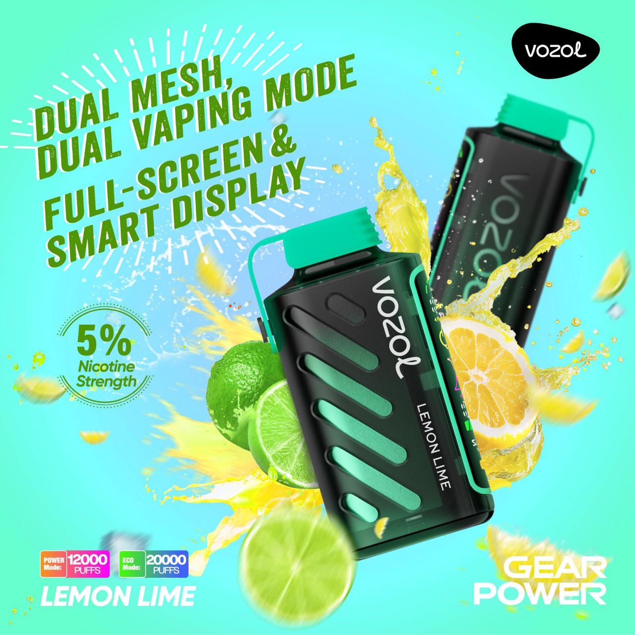 Vozol Gear Power 20000 Lemon Lime