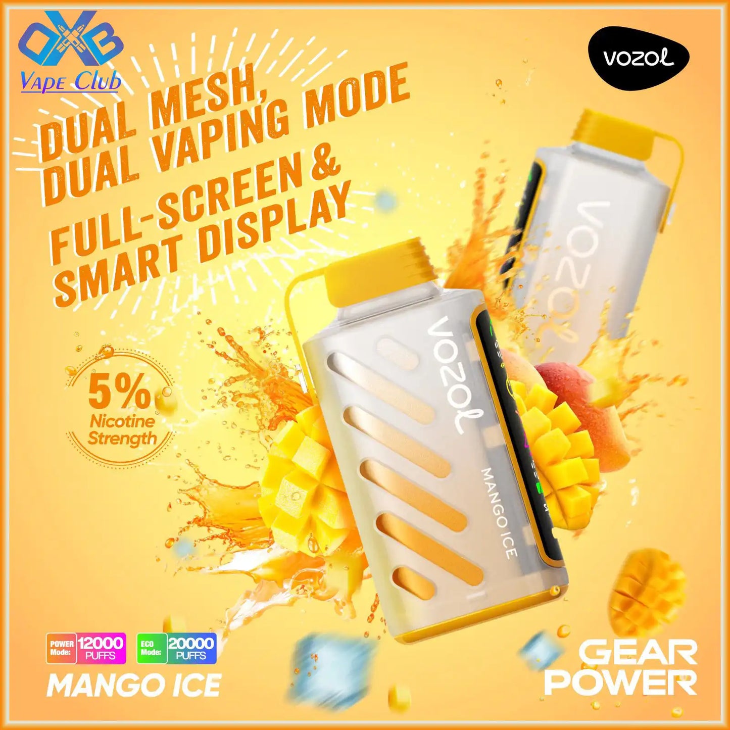 Vozol Gear Power 20000 Mango ice