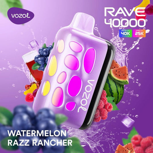 Vozol Rave 40000 Watermelon Razz Rancher - Pufist
